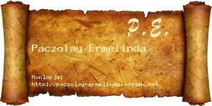 Paczolay Ermelinda névjegykártya
